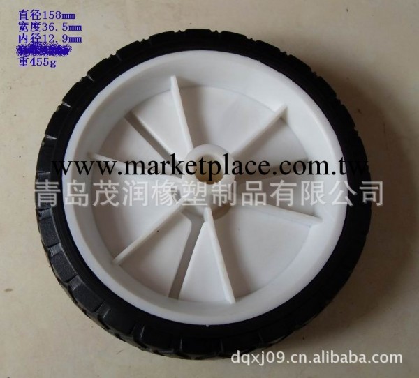 現貨供應6寸 塑料橡膠實心輪 工具車輪工廠,批發,進口,代購