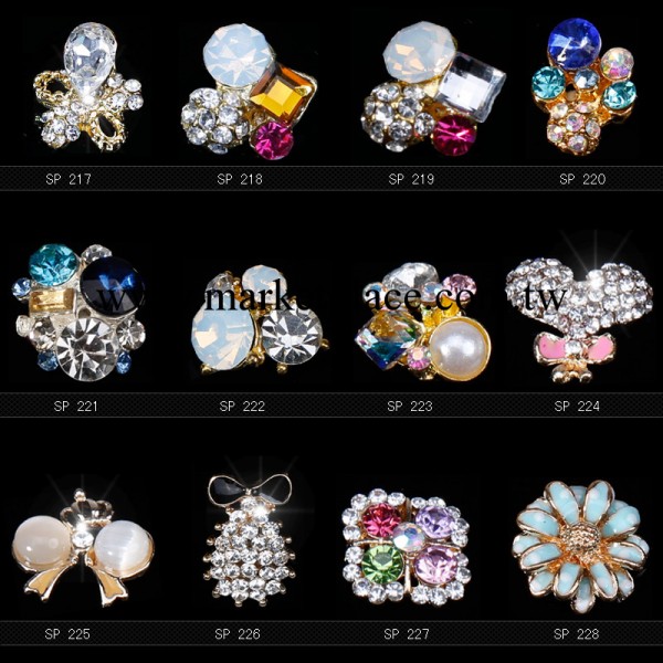 美甲飾品批發美甲貼鉆水鉆diy材料異性鉆蝴蝶結合金 美甲鉆飾品鉆工廠,批發,進口,代購