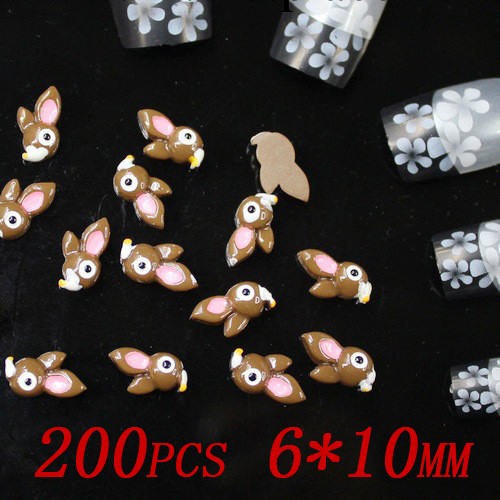 新款 6*10mm 咖啡色小松鼠 200顆  美甲飾品鉆 指甲美容工廠,批發,進口,代購