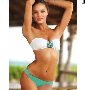 2013爆款維多利亞的秘密比基尼鉆有胸 墊bikini 性感掛脖抹胸泳衣工廠,批發,進口,代購