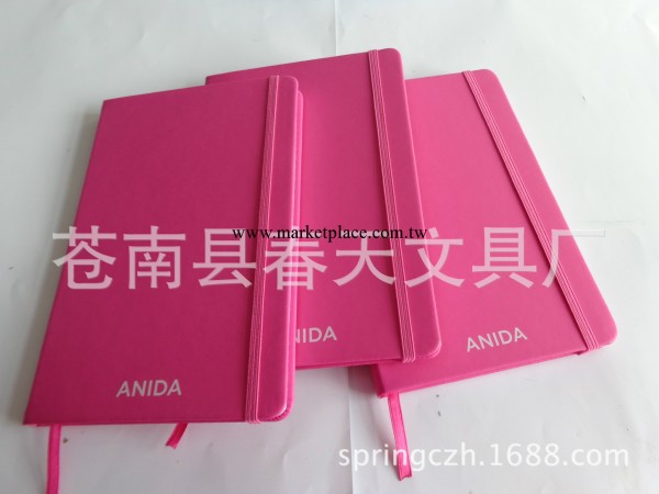 2014PU仿皮松緊帶記事本口袋筆記本綁帶筆記本工廠,批發,進口,代購