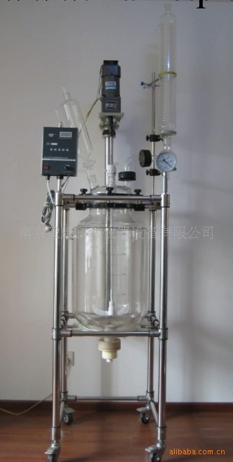 S212B-20L雙層玻璃反應釜 玻璃反應器20L  廠傢直銷特價工廠,批發,進口,代購