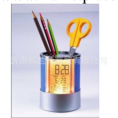 金屬網筆筒萬年歷 彩色背光等可自動變色   CW2164D工廠,批發,進口,代購