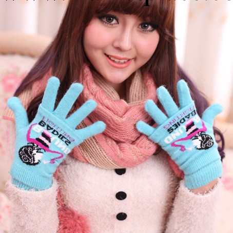 冬季手套新款上市 B3009手套 女士全指毛線手套61110335/BD1-4工廠,批發,進口,代購