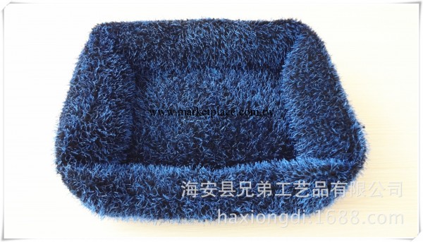 批發寵物窩 狗窩 寵物用品 寶藍色彩絨狗窩 狗狗傢工廠,批發,進口,代購