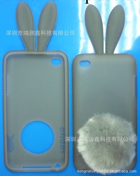 蘋果iPod Touch4兔耳朵保護套 韓國RABITO兔子TPU軟膠手機殼批發・進口・工廠・代買・代購