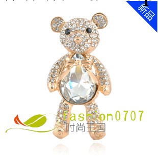 水晶熊 活動熊 鑰匙扣 iphone 手機美容 DIY配件 貼鉆工廠,批發,進口,代購