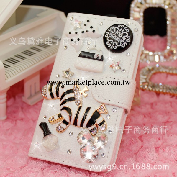 新款蘋果4/5代小斑馬皮套iphone4/4s/5鉆殼皮套手機保護套外殼工廠,批發,進口,代購