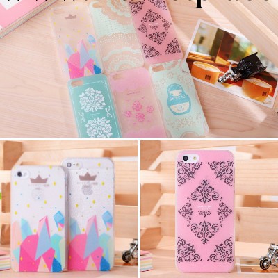 小清新透明iPhone4s/4手機殼 蘋果4s皮紋保護套 萌鏤空皮紋外殼工廠,批發,進口,代購