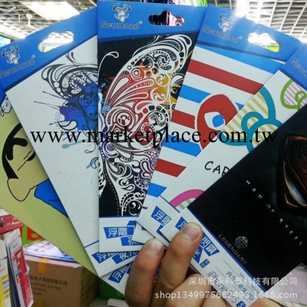正品潮牌彩膜 iphone5 保護膜5S浮雕 夜光 閃鉆卡通膜 前後貼工廠,批發,進口,代購