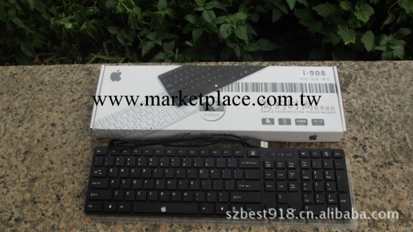 深圳廠傢供應 蘋果APPLE巧克力鍵帽多媒體遊戲有線黑色鍵盤 帶膜批發・進口・工廠・代買・代購