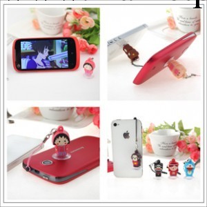 蘋果iphone4s 可愛卡通個性創意吸盤式手機防塵塞 支架兩用工廠,批發,進口,代購