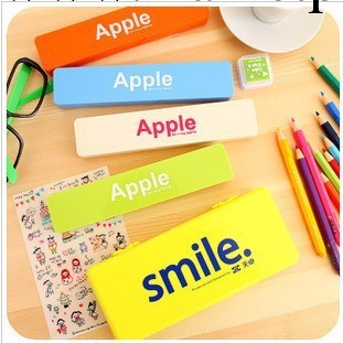 大號apple文具盒 迷你鉛筆盒 學生獎品筆袋筆盒糖果色收納盒工廠,批發,進口,代購