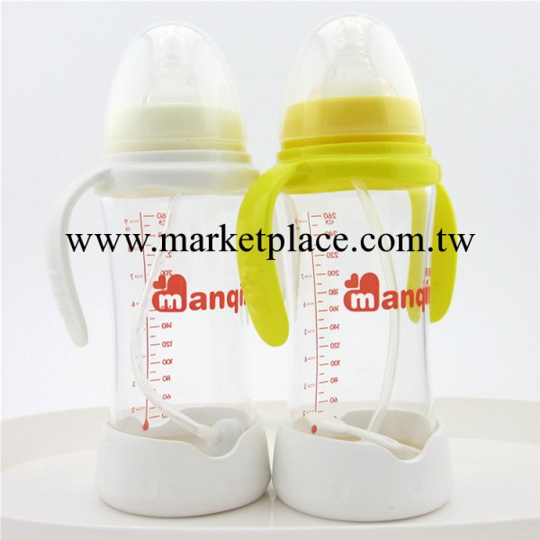 寬口玻璃奶瓶批發 奶瓶生產廠傢 供應奶瓶嬰兒用品240ML黃色/白色工廠,批發,進口,代購