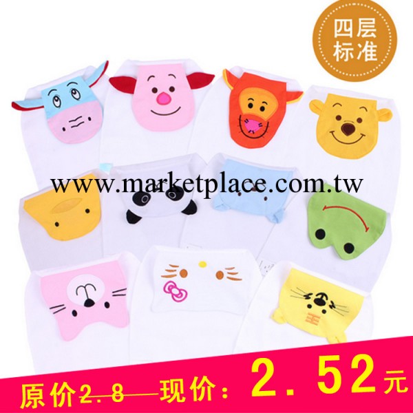 兒童吸汗巾卡通刺繡純棉紗佈寶寶隔汗巾墊背巾嬰兒用品廠傢批發工廠,批發,進口,代購