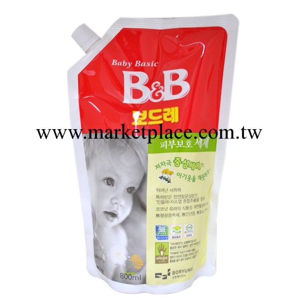 母嬰/嬰兒用品 韓國保寧B&B  纖維洗 滌劑(香草 香)800ml 袋裝工廠,批發,進口,代購