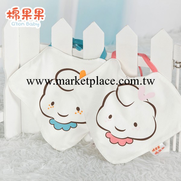 棉果果加厚寶寶圍兜飯兜 純棉嬰兒口水巾 新生兒用品三角圍嘴可愛工廠,批發,進口,代購