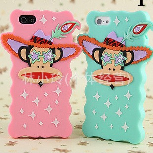 韓國3D立體大嘴猴手機殼蘋果保護套iphone5大嘴猴4s保護套矽膠套工廠,批發,進口,代購