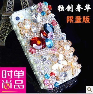 新款奢華寶石手機殼 蘋果4s外殼 iphone4手機套 蘋果5保護套水鉆工廠,批發,進口,代購