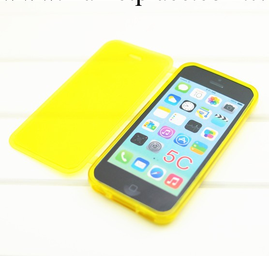 iphone5C手機殼 蘋果廉價版 翻蓋tpu全透色 iphone手機殼 清水套工廠,批發,進口,代購