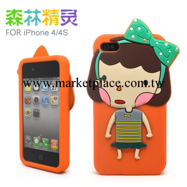 蘋果4S手機殼 iPhone4蝴蝶女孩手機殼 韓國ROMANE套矽膠套軟殼工廠,批發,進口,代購