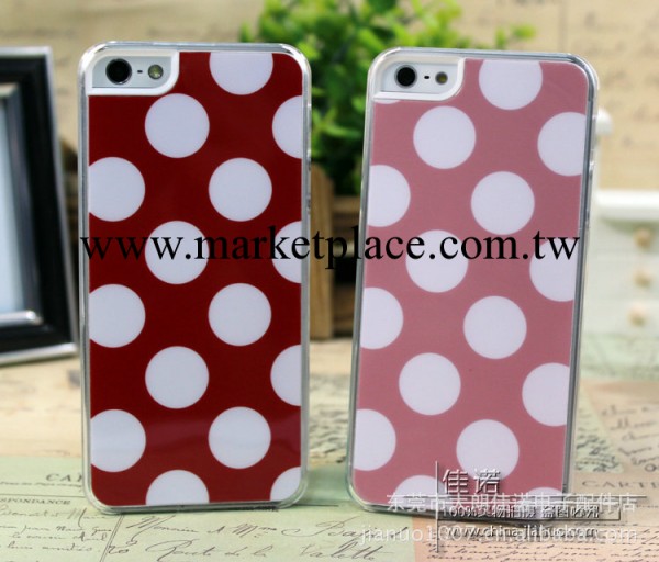 iphone5保護殼 時尚波點外殼 蘋果5手機殼 彩繪手機殼工廠,批發,進口,代購