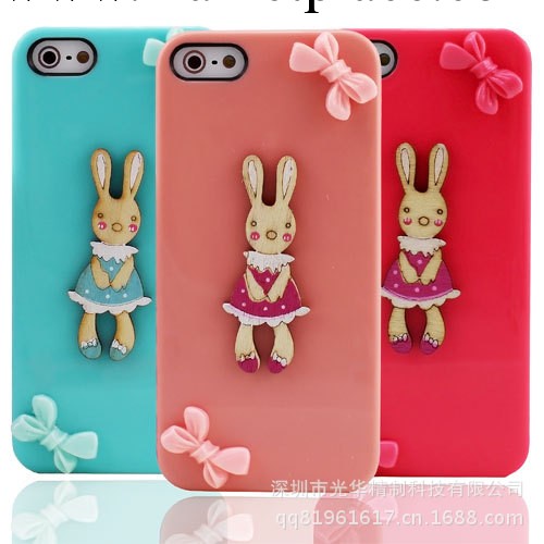 iPhone5手機殼 蘋果4代保護套 手機套 小兔子雪糕殼韓版工廠,批發,進口,代購