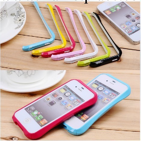 小蠻腰iphone4/4s/5手機邊框信號圈蘋果四五代塑料撞色拼接外殼工廠,批發,進口,代購
