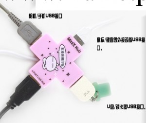 廠傢直銷 卡通十字USB分線器/集線器工廠,批發,進口,代購