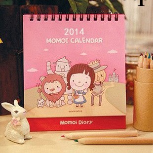韓版可愛清新2014年可愛女孩臺歷DIY臺歷式|萬年歷工廠,批發,進口,代購
