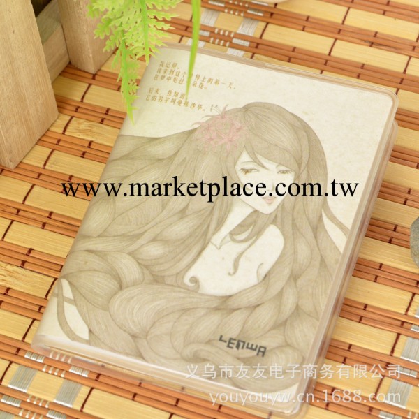 韓國文具批發 聯華2420C雙生花彩色膠套本A7 024096筆記本口袋本工廠,批發,進口,代購
