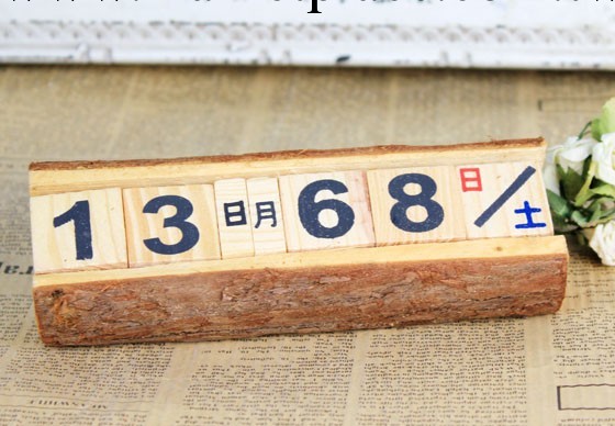 日單ZAKKA雜貨原木擺件 大日歷/2013/萬年歷木制木質臺歷帶星期工廠,批發,進口,代購
