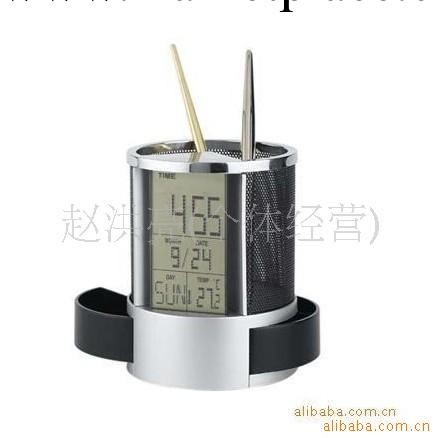 多功能金屬網電子筆筒萬年歷 商務禮品 廣告禮品 定制禮品 印LOGO工廠,批發,進口,代購