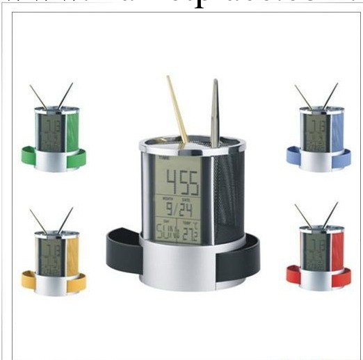 多功能金屬網電子筆筒萬年歷 商務禮品 廣告禮品 定制禮品 印LOGO工廠,批發,進口,代購