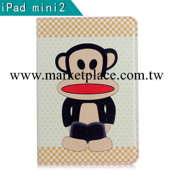 蘋果ipad mini2大嘴猴保護殼 mini2代小黃鴨休眠皮套工廠,批發,進口,代購
