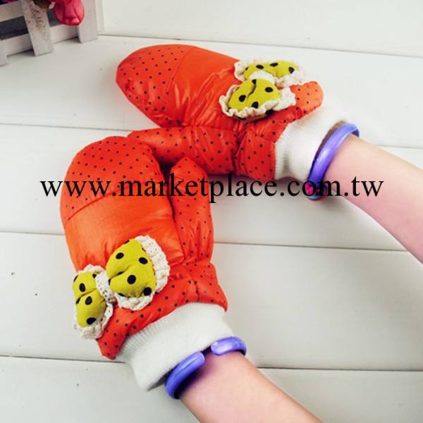 韓版蝴蝶結羽絨包指兒童手套 627男女童保暖批發手套批發・進口・工廠・代買・代購