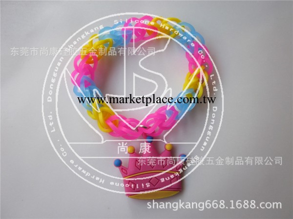 創意新穎編織矽膠橡皮筋手鏈/矽膠彩色DIY皮筋手環 聖誕節禮品工廠,批發,進口,代購