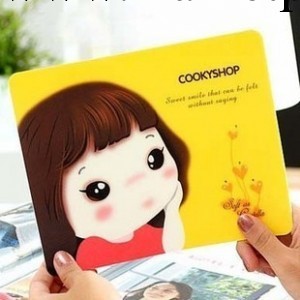 C251 韓國文具 可愛超人氣女孩 卡通 妞子鼠標墊批發 數位禮品工廠,批發,進口,代購