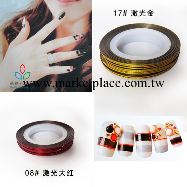2013年美甲飾品批發彩繪線帶背膠金銀線指甲貼20色可選 W978工廠,批發,進口,代購