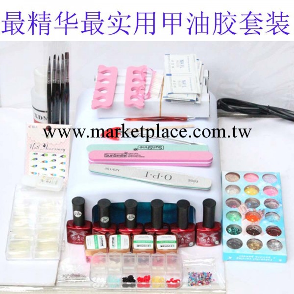 光療機套裝包郵 正品可卸QQ芭比膠指甲油膠套裝光療美甲工具批發工廠,批發,進口,代購