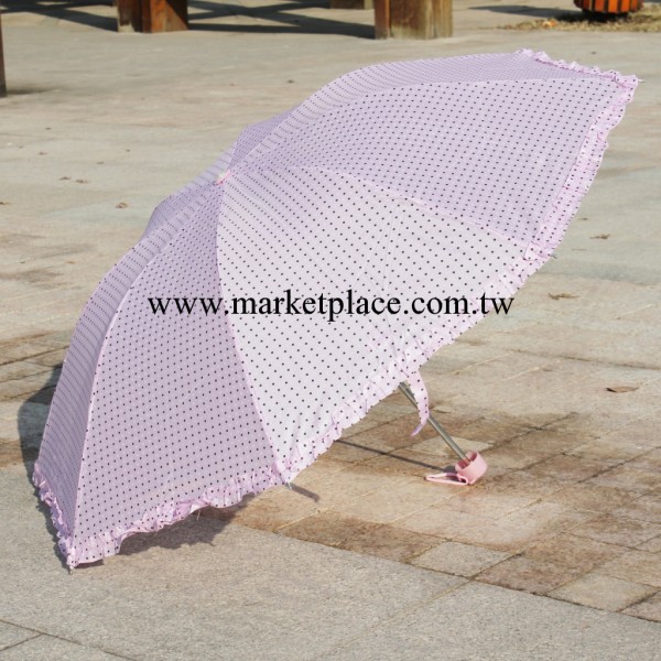 特價韓國女生公主圓點蕾絲花邊晴雨傘復古 防紫外線折疊傘工廠,批發,進口,代購