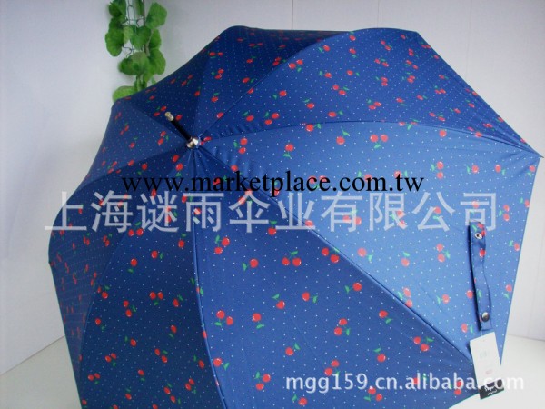 日單 小清新櫻桃傘 銀膠長柄傘 晴雨傘防紫外線加工工廠,批發,進口,代購