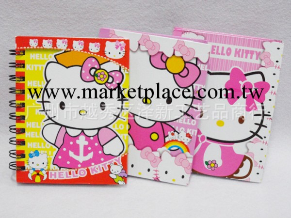 卡通文具批發 kitty貓文具 卡通KT貓圖案線圈本 hellokitty筆記本工廠,批發,進口,代購