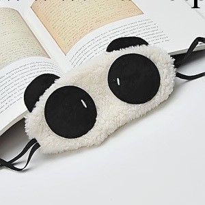 C194 柔軟珍珠絨遮光睡眠眼罩 韓版可愛熊貓眼罩 害羞熊貓工廠,批發,進口,代購
