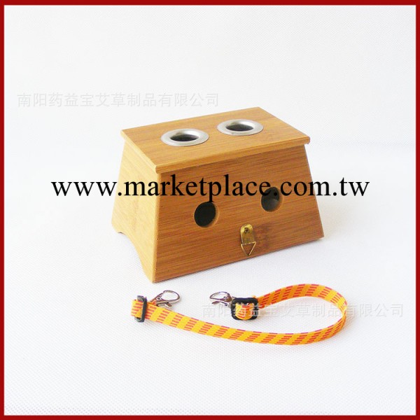 天然竹制雙孔艾灸盒 2孔溫灸器 溫灸盒 溫灸器 2孔艾灸盒批發工廠,批發,進口,代購