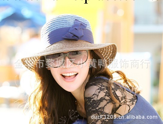 小辣椒邁阿密新款 夏天海灘出遊遮陽拼色草帽 夏季女款大沿邊禮帽工廠,批發,進口,代購