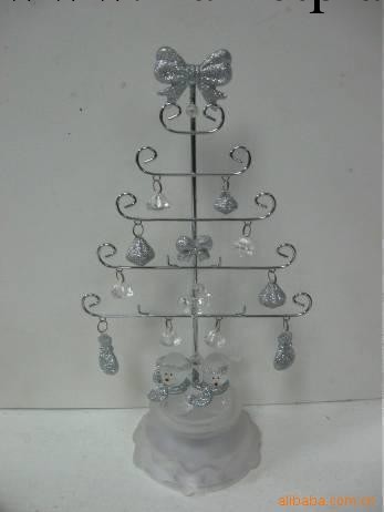 【聖誕禮品】水晶銀色禮包聖誕樹（鐵線）批發・進口・工廠・代買・代購