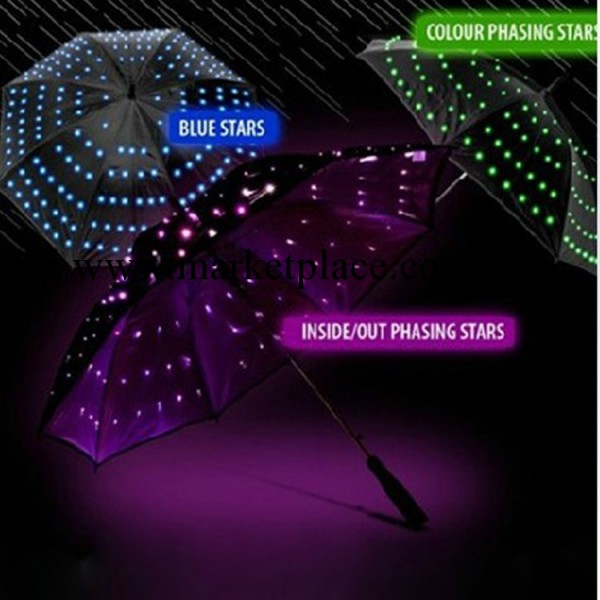 供應最新款式 LED 發光雨傘 發光傘 傘面發光傘 創意雨傘 可定制工廠,批發,進口,代購