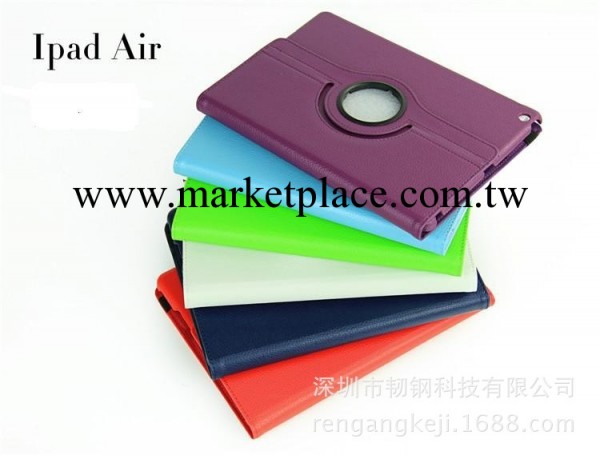 ipad air荔枝紋旋轉保護皮套 帶休眠功能 ipad5皮套 智能休眠工廠,批發,進口,代購