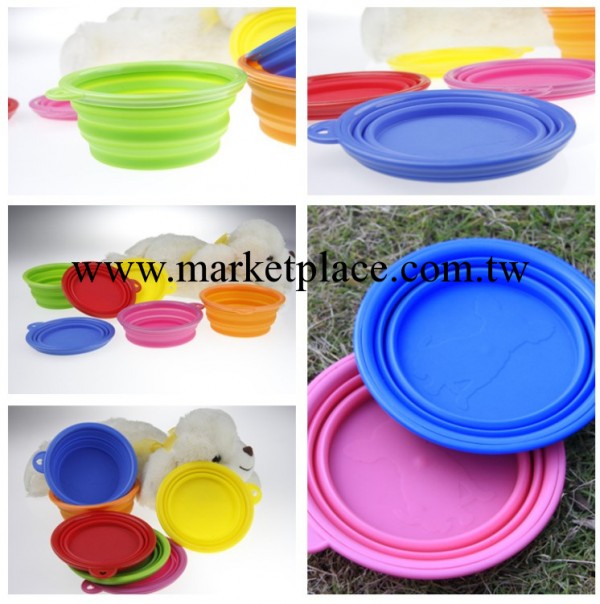 廠傢直銷狗仔碗/矽膠可折疊式狗碗/小狗日食具/寵物用品 6色混批工廠,批發,進口,代購
